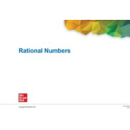 حل درس Rational Numbers الرياضيات المتكاملة الصف السابع - بوربوينت