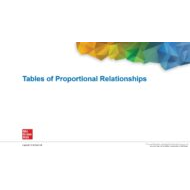حل درس Tables of Proportional Relationships الرياضيات المتكاملة الصف السابع - بوربوينت