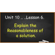 حل درس Explain the Reasonableness of a solution الرياضيات المتكاملة الصف الثالث - بوربوينت