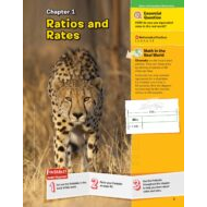 كتاب الطالب بالإنجليزي وحدة Ratios and rates الفصل الدراسي الأول 2020-2021 الصف السادس مادة الرياضيات المتكاملة