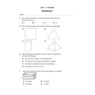 ورقة عمل UNIT 2 VOLUME الرياضيات المتكاملة الصف الخامس