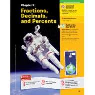 كتاب الطالب بالإنجليزي وحدة Fractions decimals and percents الفصل الدراسي الأول 2020-2021 الصف السادس مادة الرياضيات المتكاملة