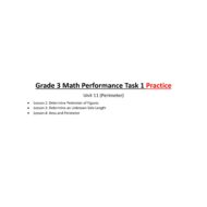 حل أوراق عمل Unit 11 Perimeter الرياضيات المتكاملة الصف الثالث