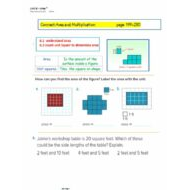 أوراق عمل Unit 6 Area الرياضيات المتكاملة الصف الثالث