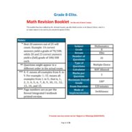 أوراق عمل Revision Booklet الرياضيات المتكاملة Elite الصف الثامن