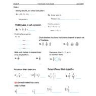 الرياضيات المتكاملة أوراق عمل (الفصل الثاني) بالإنجليزي للصف الرابع