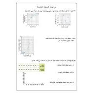 الرياضيات المتكاملة أوراق عمل (الوحدة التاسعة) للصف الثامن
