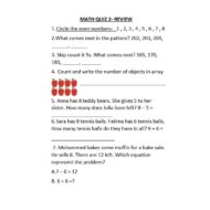 أوراق عمل QUIZ 2 REVIEW الرياضيات المتكاملة الصف الثاني