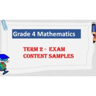 مراجعة Exam CONTENT SAMPLES الرياضيات المتكاملة الصف الرابع - بوربوينت