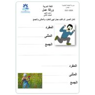 ورقة عمل أسلوب النهي اللغة العربية الصف الثاني