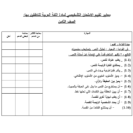 اللغة العربية الاختبار التشخيصي للصف الثامن