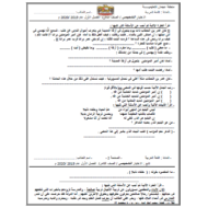 اللغة العربية الاختبار التشخيصي (2019-2020) للصف الثامن
