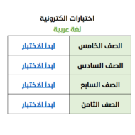 اللغة العربية الاختبار الإلكتروني للصف الخامس - الثامن