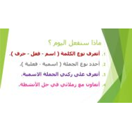 اللغة العربية شرح الجملة الإسمية - الجملة الفعلية للصف الثالث