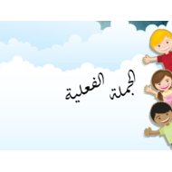 حل درس الجملة الفعلية الصف الرابع مادة اللغة العربية - بوربوينت