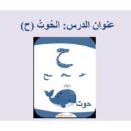 درس حرف الحاء الحوت لغير الناطقين بها الصف الأول مادة اللغة العربية - بوربوينت