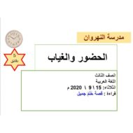 حل درس الحلم الجميل اللغة العربية الصف الثالث - بوربوينت