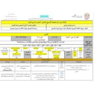 الخطة الأسبوعية اللغة العربية الصف الثاني