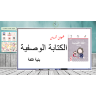 حل درس الكتابة الوصفية وحدة أمي الصف الأول مادة اللغة العربية - بوربوينت