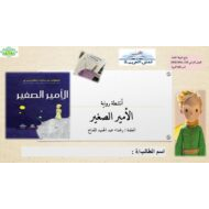 أنشطة رواية الأمير الصغير اللغة العربية الصف التاسع