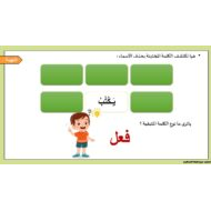 حل درس بنية اللغة الفعل اللغة العربية الصف الأول - بوربوينت