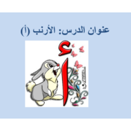 اللغة العربية بوربوينت درس (الأرنب- أ) لغير الناطقين بها للصف الأول