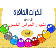 اللغة العربية بوربوينت نشيد (الحواس الخمس) للصف الثاني