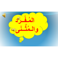 اللغة العربية بوربوينت المفرد والمثنى لغير الناطقين بها للصف الأول