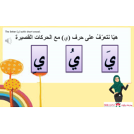 اللغة العربية بوربوينت درس (اليمامة - حرف الياء) بالحركات الطويلة والقصيرة لغير الناطقين بها للصف الأول