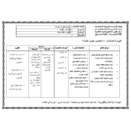 اللغة العربية الخطة الدرسية (القول ما قالت حذام) للصف السابع