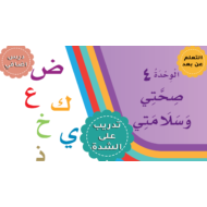 تدريبات على درس الشدة الصف الاول مادة اللغة العربية - بوربوينت