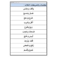 اللغة العربية جمل قراءة بالظواهر اللغوية للصف الأول
