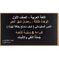 جملة النفي والإثبات درس كيف تصنع بطاقة تهنئة الصف الأول مادة اللغة العربية - بوربوينت