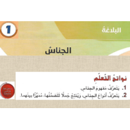 درس الجناس علم البديع الصف الحادي عشر مادة اللغة العربية - بوربوينت