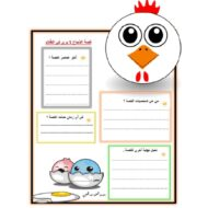 ورقة عمل عناصر قصة الدجاج لا يرى في الظلام اللغة العربية الصف الثاني
