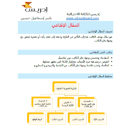 اللغة العربية أوراق عمل (المقال الإقناعي) للصف الثاني عشر