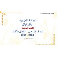 المذكرة التدريبية وفق هيكل اللغة العربية الصف السادس