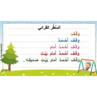 حل درس مراجعة 4 اللغة العربية الصف الأول - بوربوينت