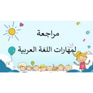 مراجعة المهارات اللغة العربية الصف الثالث - بوربوينت