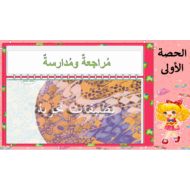 حل درس مراجعة مدارسة الصف السادس مادة اللغة العربية - بوربوينت
