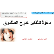 مفردات درس دعوة للتفكير خارج الصندوق الصف الثاني مادة اللغة العربية - بوربوينت