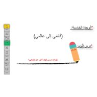 مفردات درس كيف أعبر عن إنتمائي اللغة العربية الصف الثالث - بوربوينت