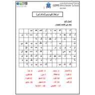 اللغة العربية ورقة عمل (أساعد أمي) لغير الناطقين بها للصف السابع مع الإجابات