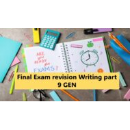 مراجعة Final Exam revision Writing part العلوم المتكاملة الصف التاسع عام