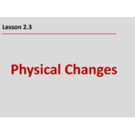 حل درس Physical Changes العلوم المتكاملة الصف السابع - بوربوينت