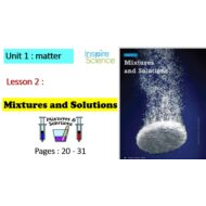درس Mixtures and Solutions العلوم المتكاملة الصف الخامس - بوربوينت