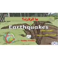 حل درس الزلازل العلوم المتكاملة الصف الثالث - بوربوينت