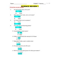 حل أوراق عمل Review 1 العلوم المتكاملة الصف الثالث