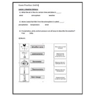أوراق عمل Exam Practice Unit 4 العلوم المتكاملة الصف الثالث