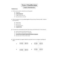 حل أوراق عمل Review chapter 4 العلوم المتكاملة الصف الثامن